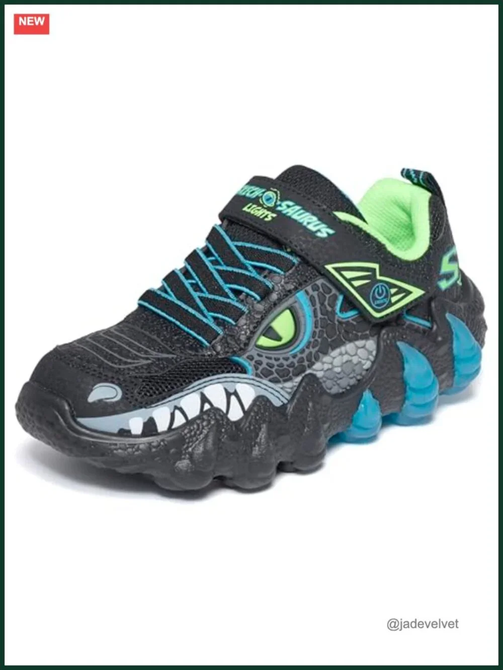 Light-Up Dinosaur Sneakers with Adaptive Closure